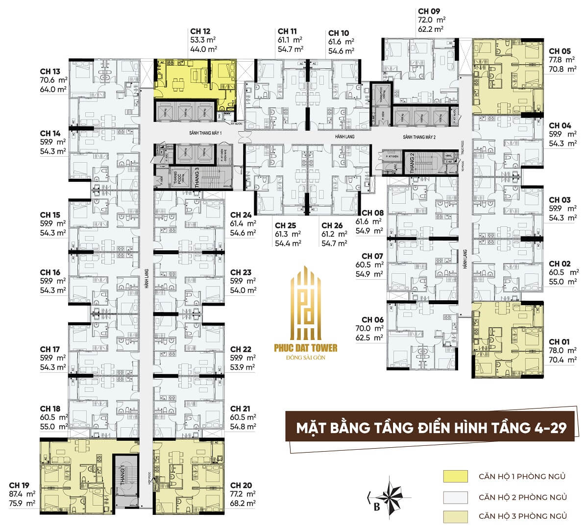 mặt bằng tầng 4-29 chung cư phúc đạt connect 2