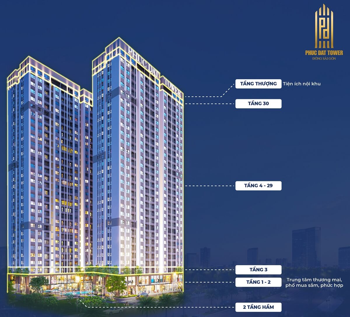 tổng thể chung cư phúc đạt connect 2