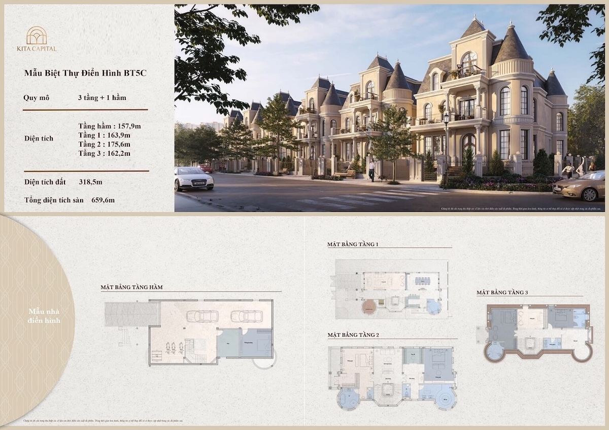 Layout mặt bằng thiết kế Biệt thự BT05C Kita Capital Ciputra Hà Nội