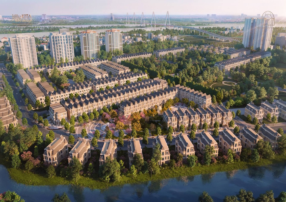 Phối cảnh biệt thự phân khu Cát Tường Kita Capotal Ciputra Hà nội