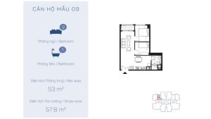 Mặt bằng thiết kế căn hộ số 9 Chung cư The Link Ciputra
