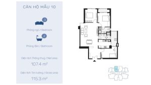 Mặt bằng thiết kế căn hộ số 10 Chung cư The Link Ciputra